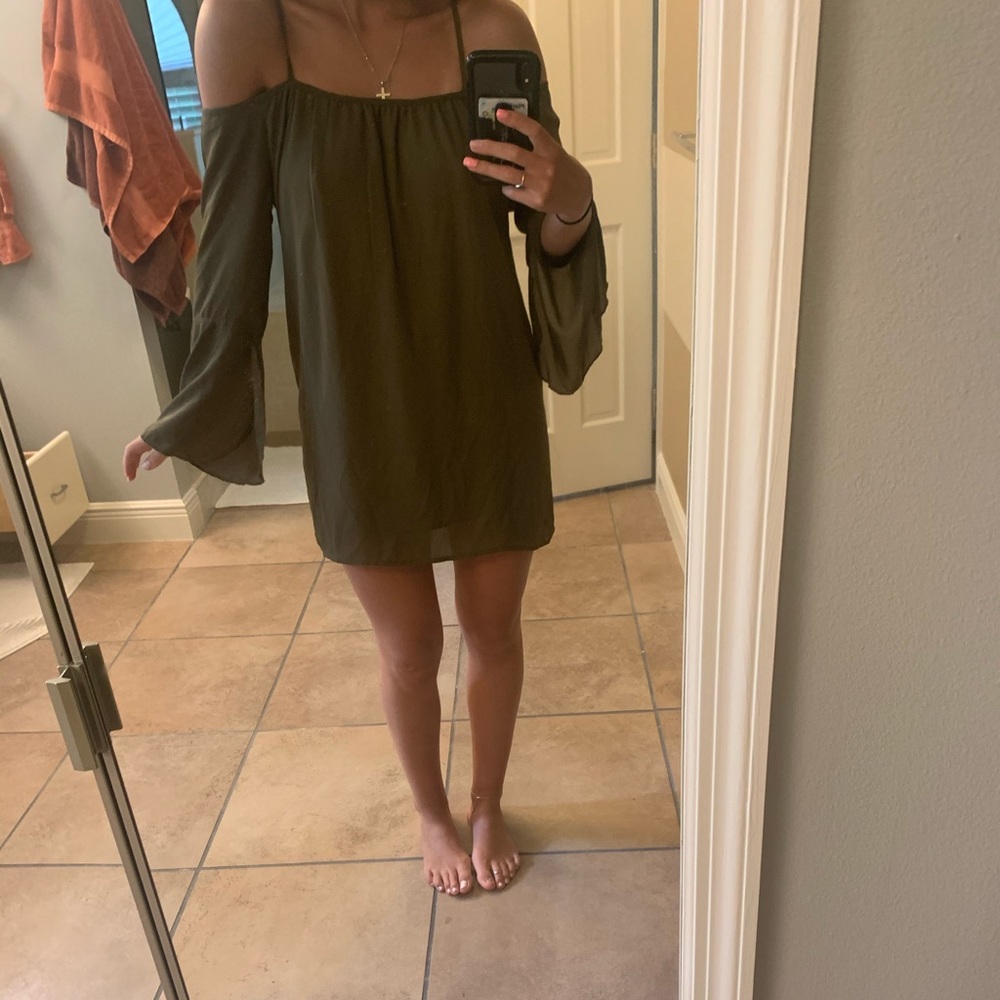 Olive green dress